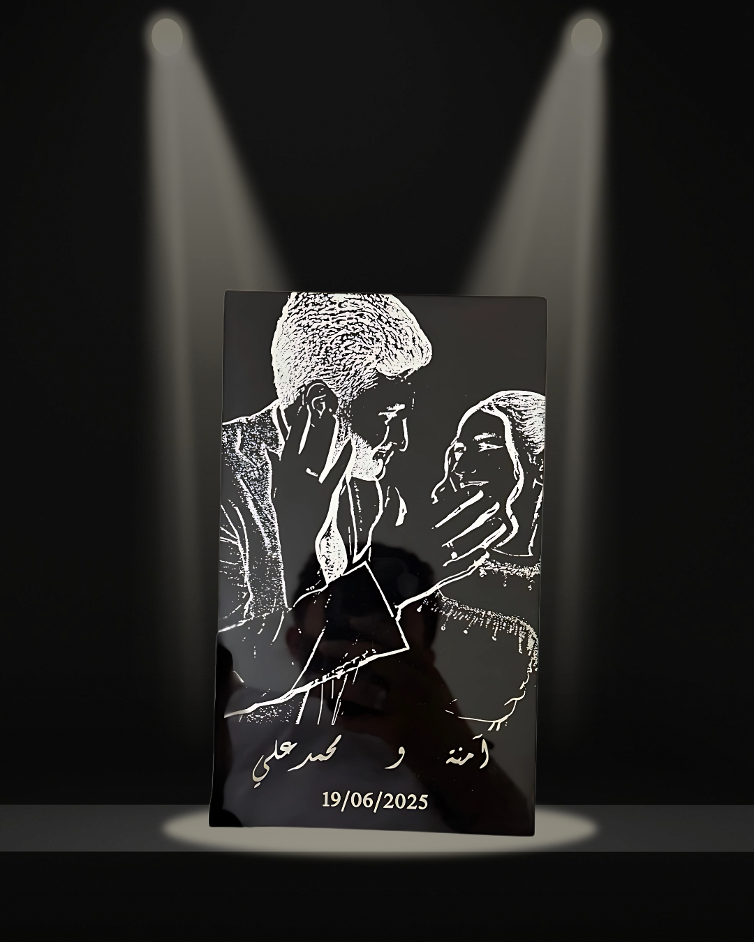 Signature Portraits – Engraved on Black Acrylic