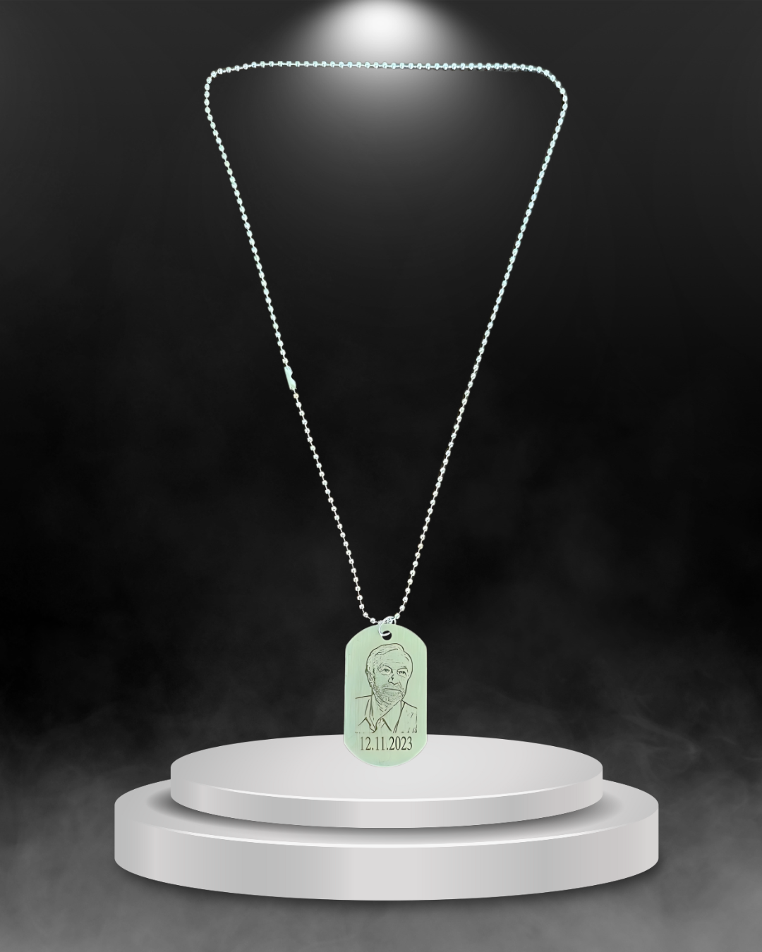 Engraved Dog Tag – Custom Military-Style Pendant