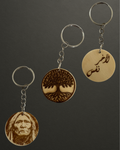 Custom Round Wooden Keychain